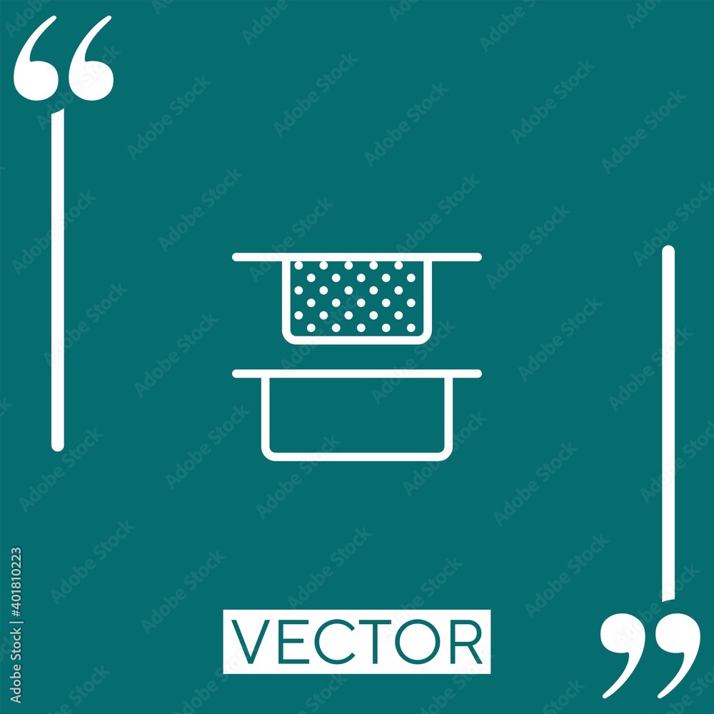 Poster vertical alignment vector icon linear icon. editable stroke line