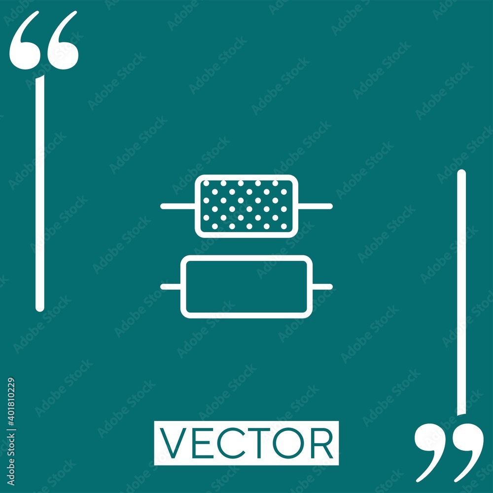 Poster vertical alignment vector icon linear icon. editable stroke line