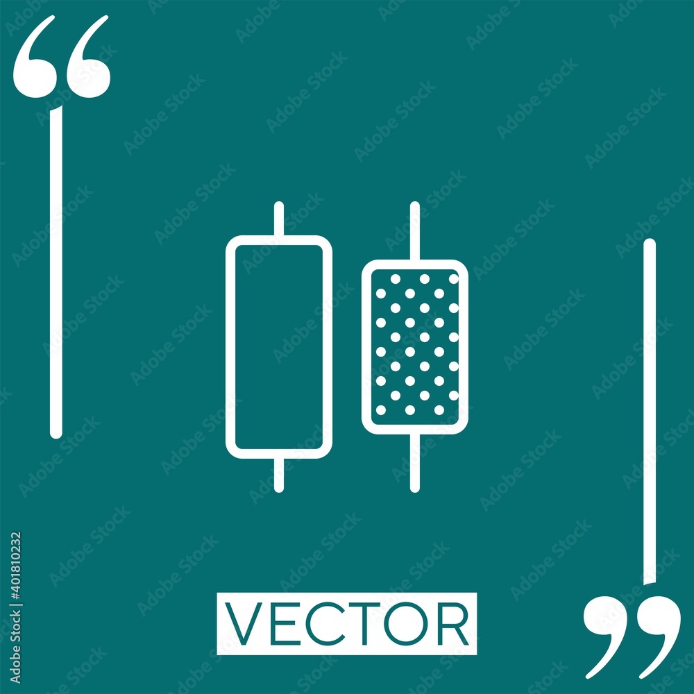 Poster vertical alignment vector icon linear icon. editable stroke line