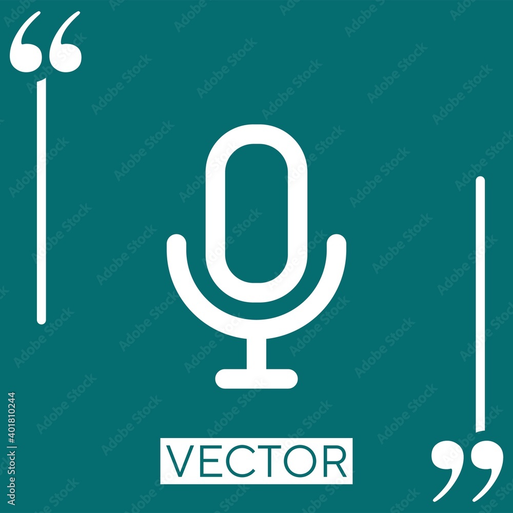 Poster voice amplifier outline vector icon linear icon. editable stroke line