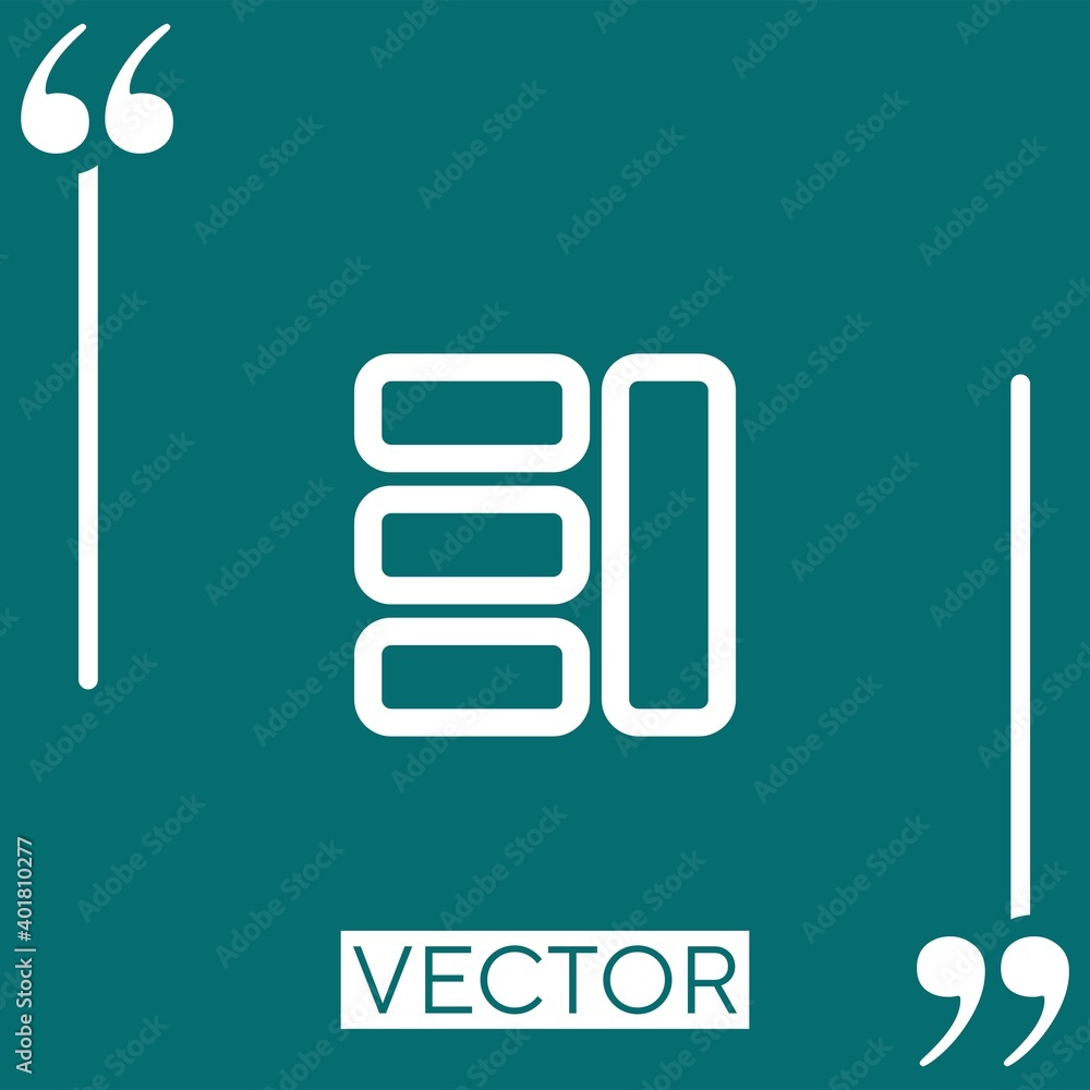 Poster webpage organization outlined button of interface vector icon linear icon. editable stroke line