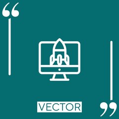 web startup vector icon Linear icon. Editable stroke line