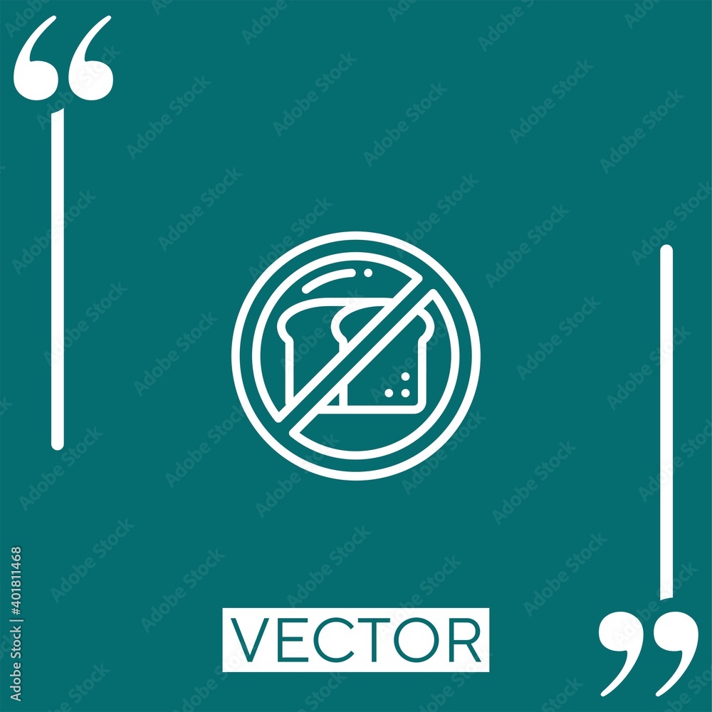 Poster bread vector icon linear icon. editable stroke line