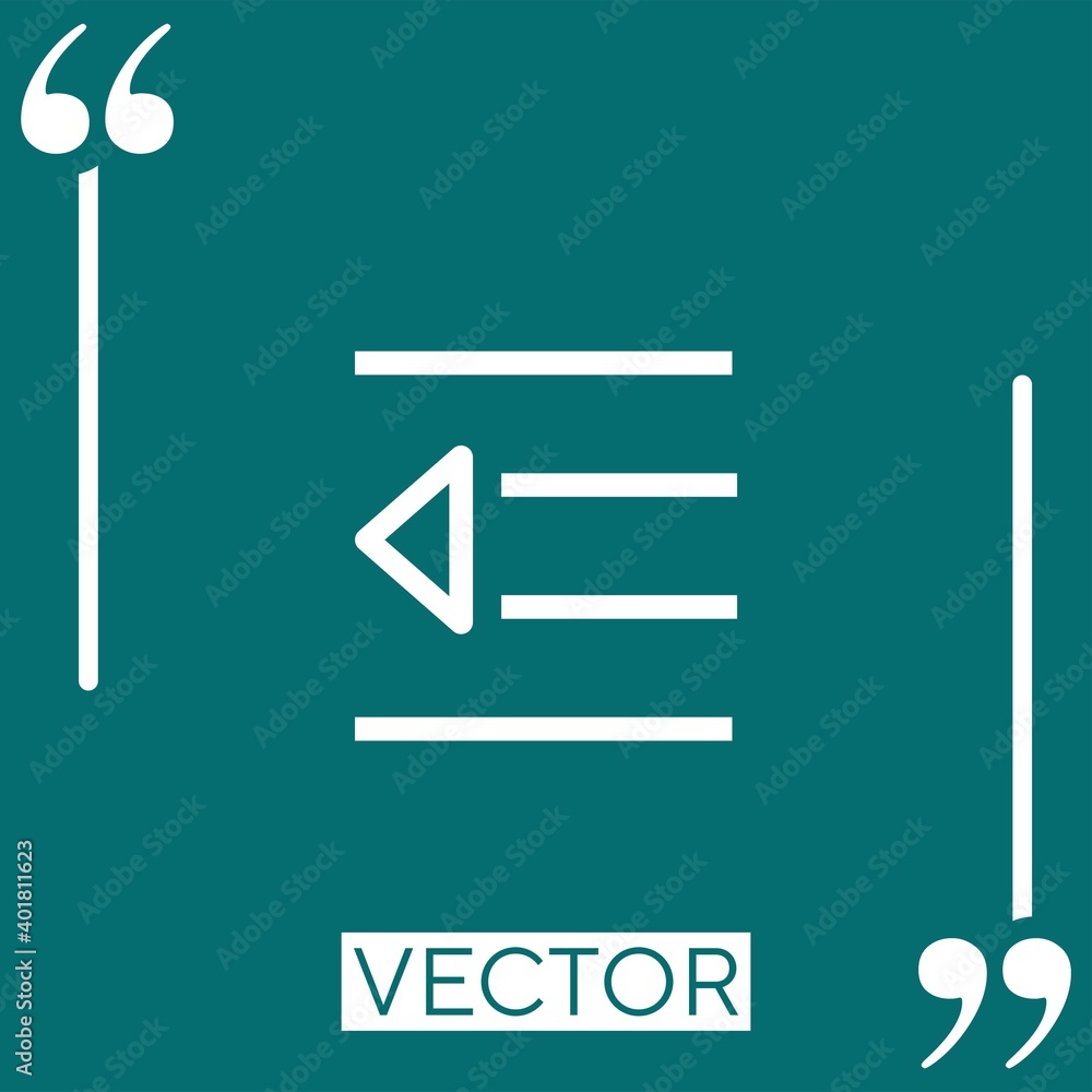 Poster indent vector icon linear icon. editable stroke line