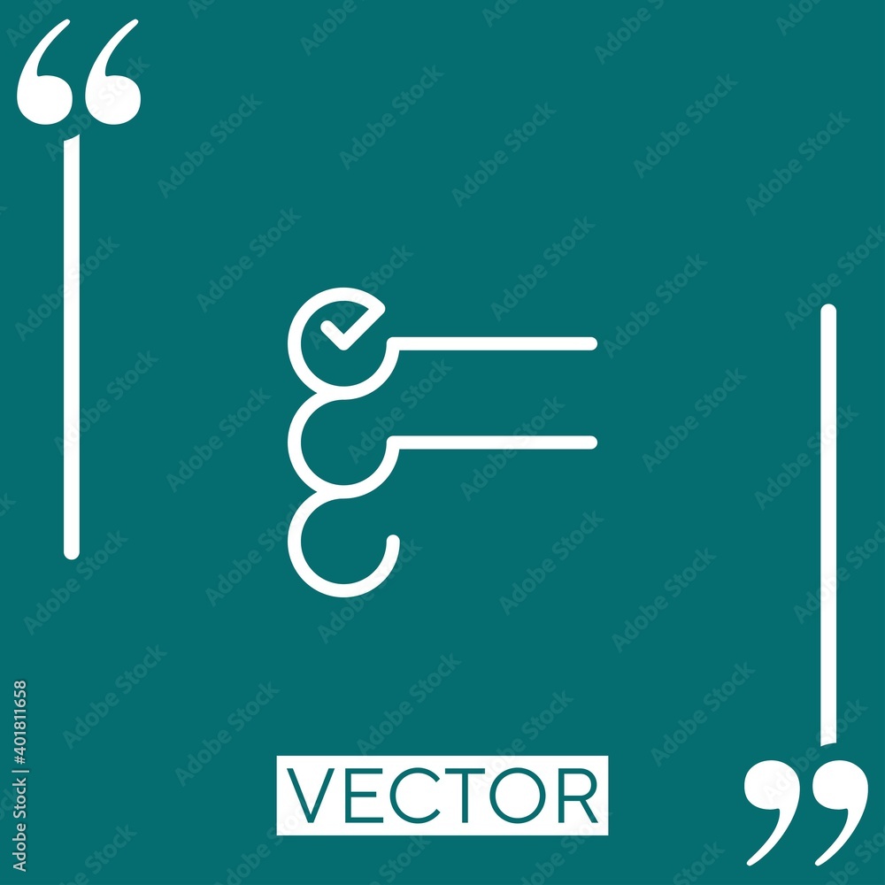 Poster list vector icon linear icon. editable stroke line