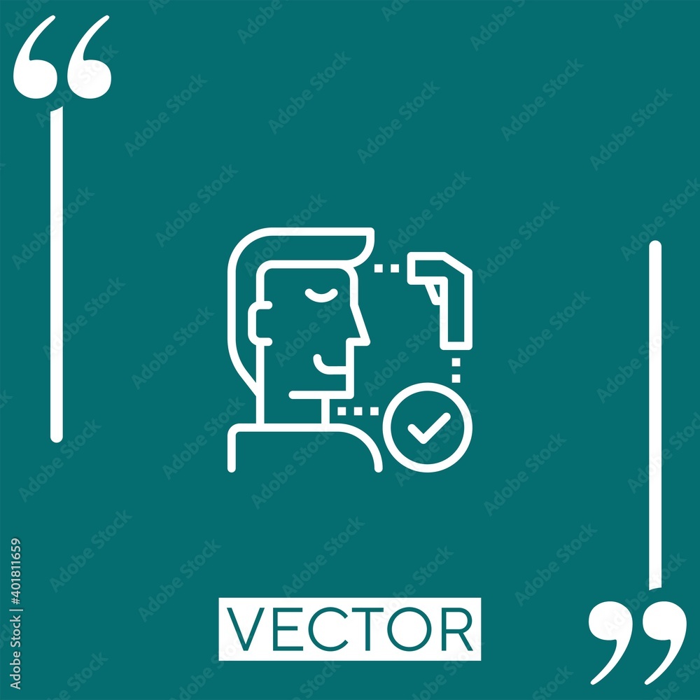 Poster low temperature vector icon linear icon. editable stroke line