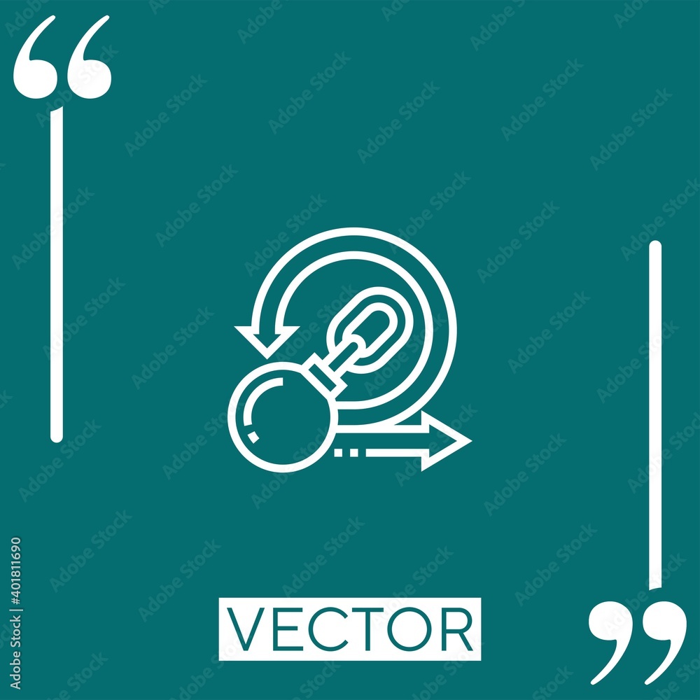 Poster obstacle vector icon linear icon. editable stroke line