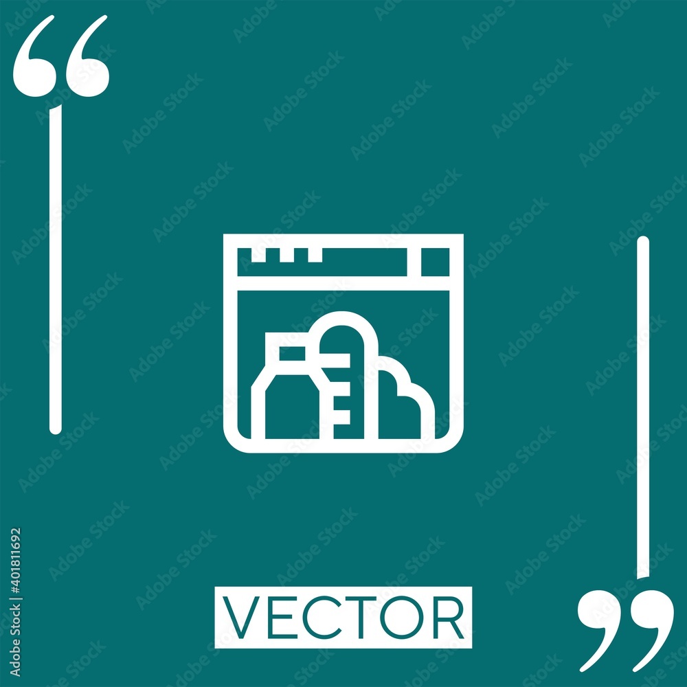 Poster online store vector icon linear icon. editable stroke line