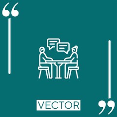 interview vector icon Linear icon. Editable stroke line