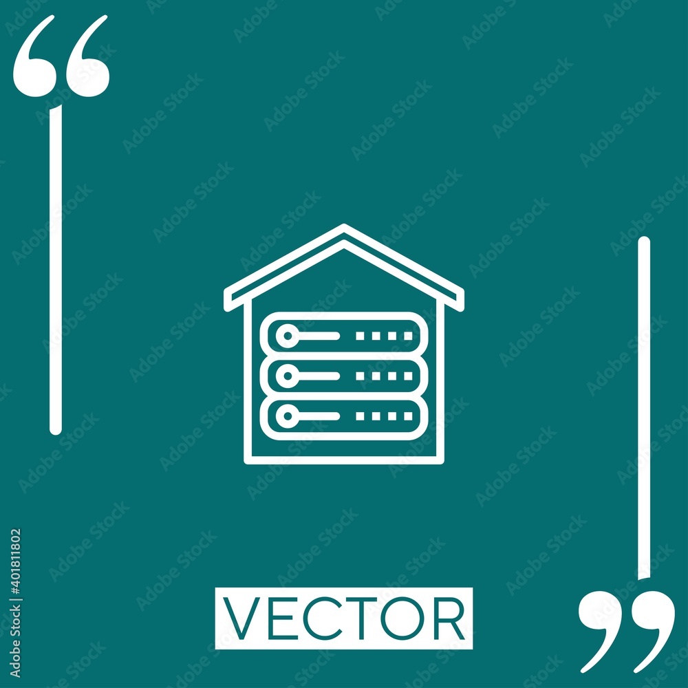 Poster root vector icon linear icon. editable stroke line