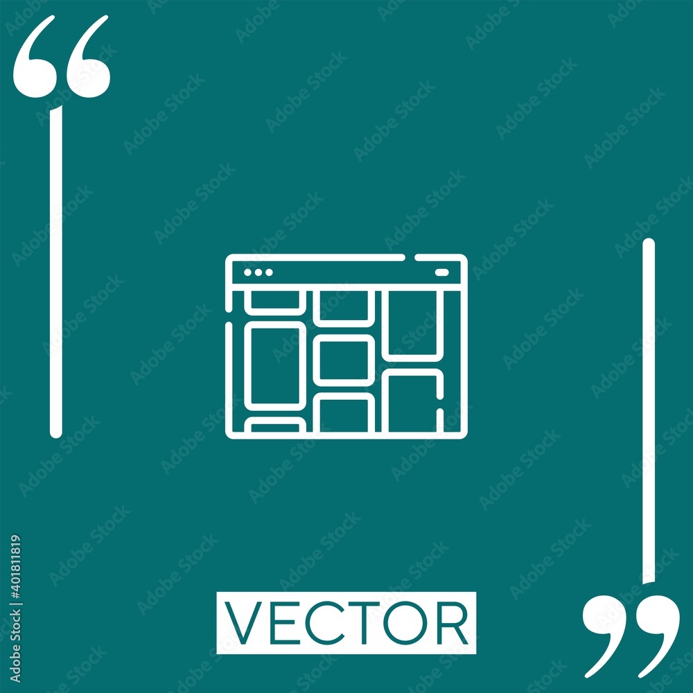 Poster scroll vector icon linear icon. editable stroked line