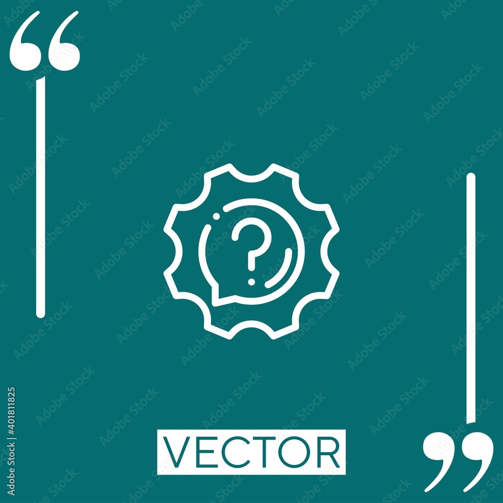 Poster settings vector icon linear icon. editable stroke line