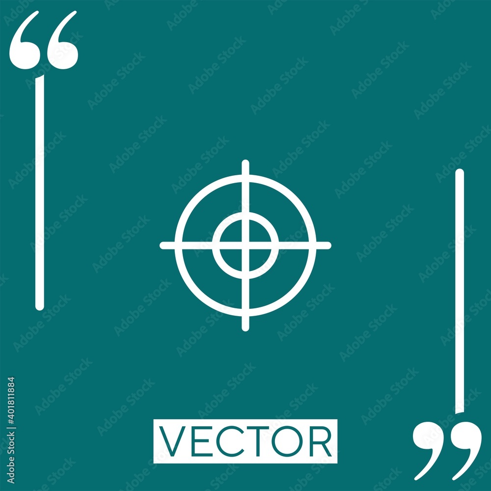 Poster target vector icon linear icon. editable stroked line