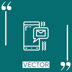 smartphone vector icon Linear icon. Editable stroke line