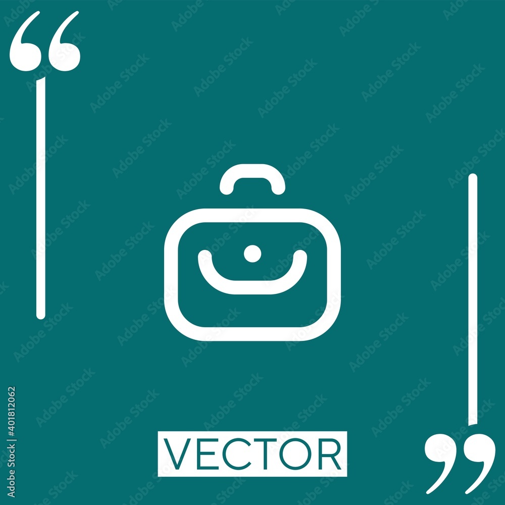 Poster briefcase vector icon linear icon. editable stroked line