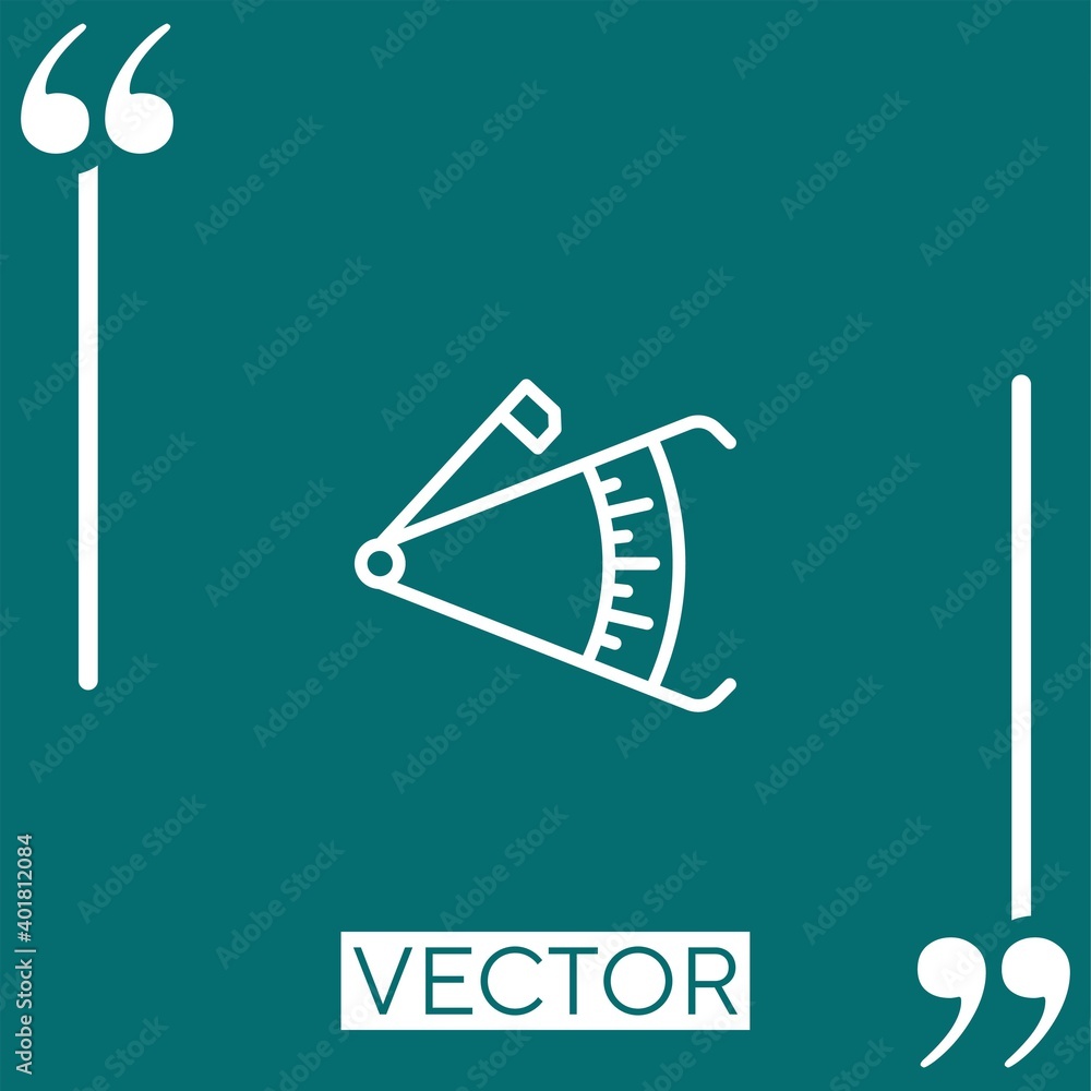 Poster caliper vector icon linear icon. editable stroke line