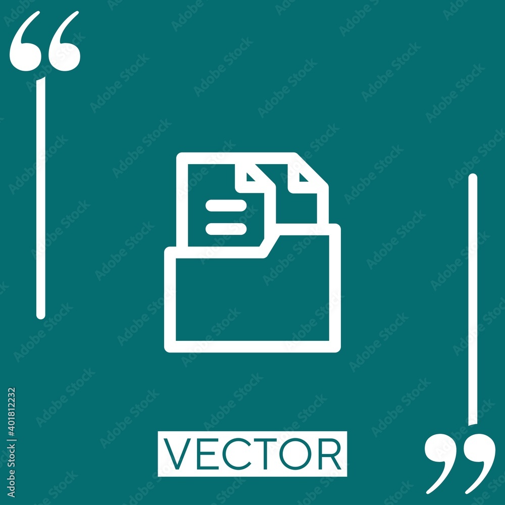 Poster document vector icon linear icon. editable stroked line