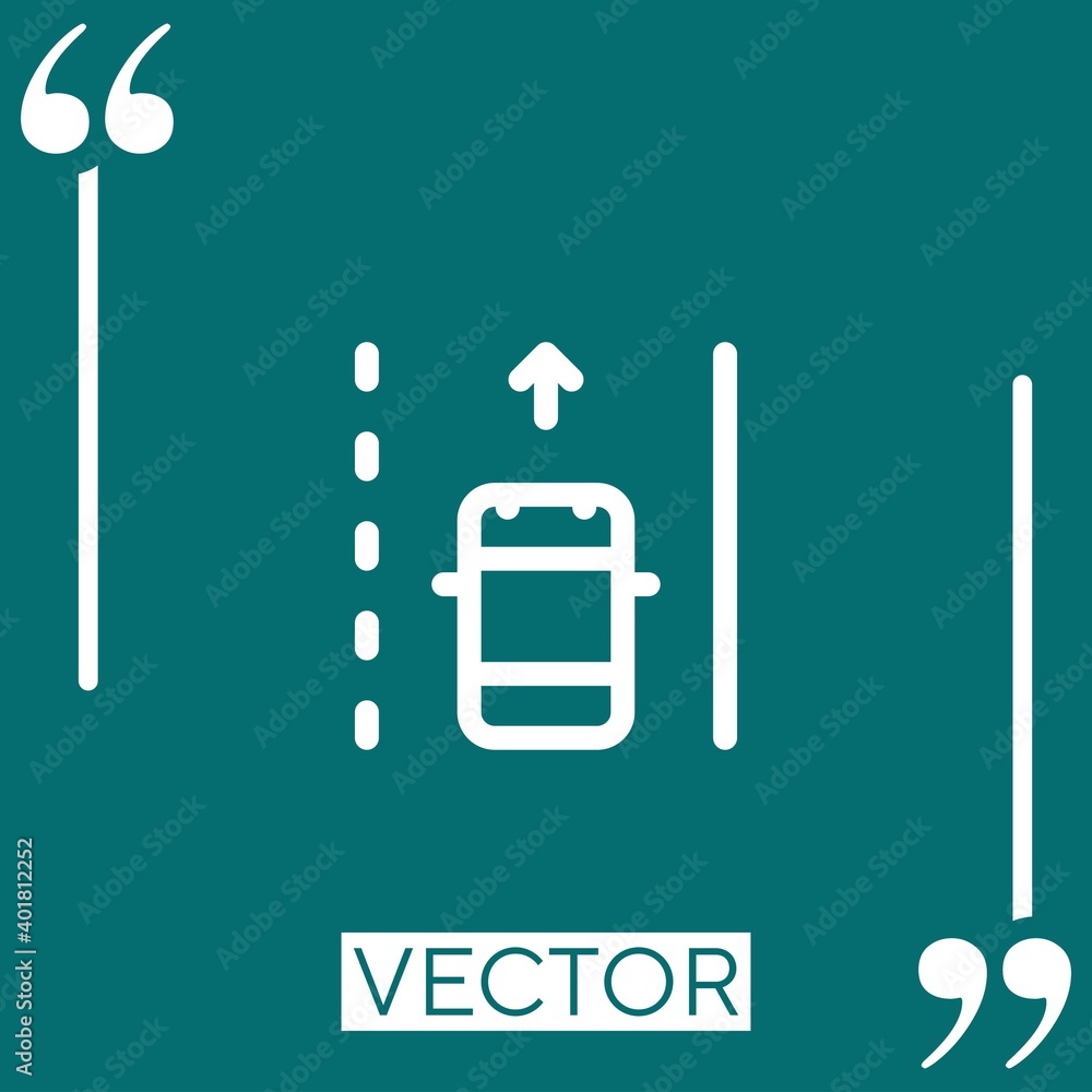 Poster driving vector icon linear icon. editable stroked line