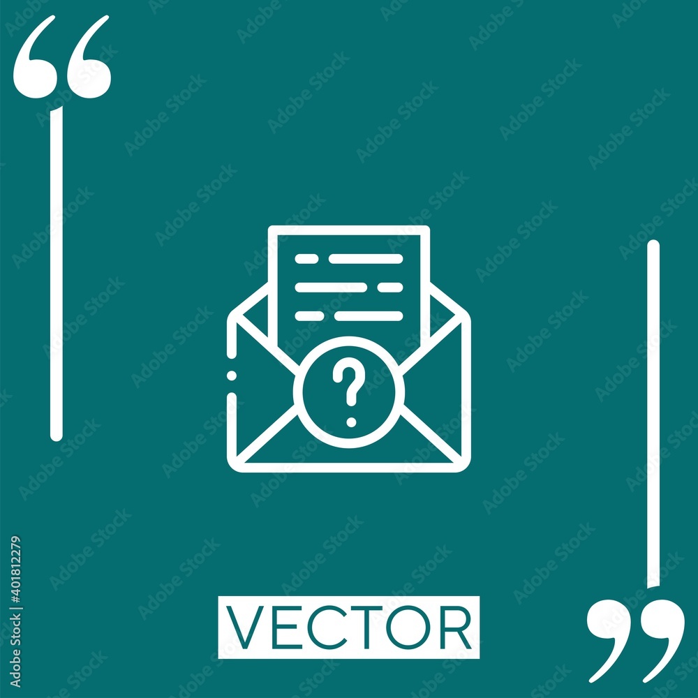 Poster email vector icon linear icon. editable stroked line