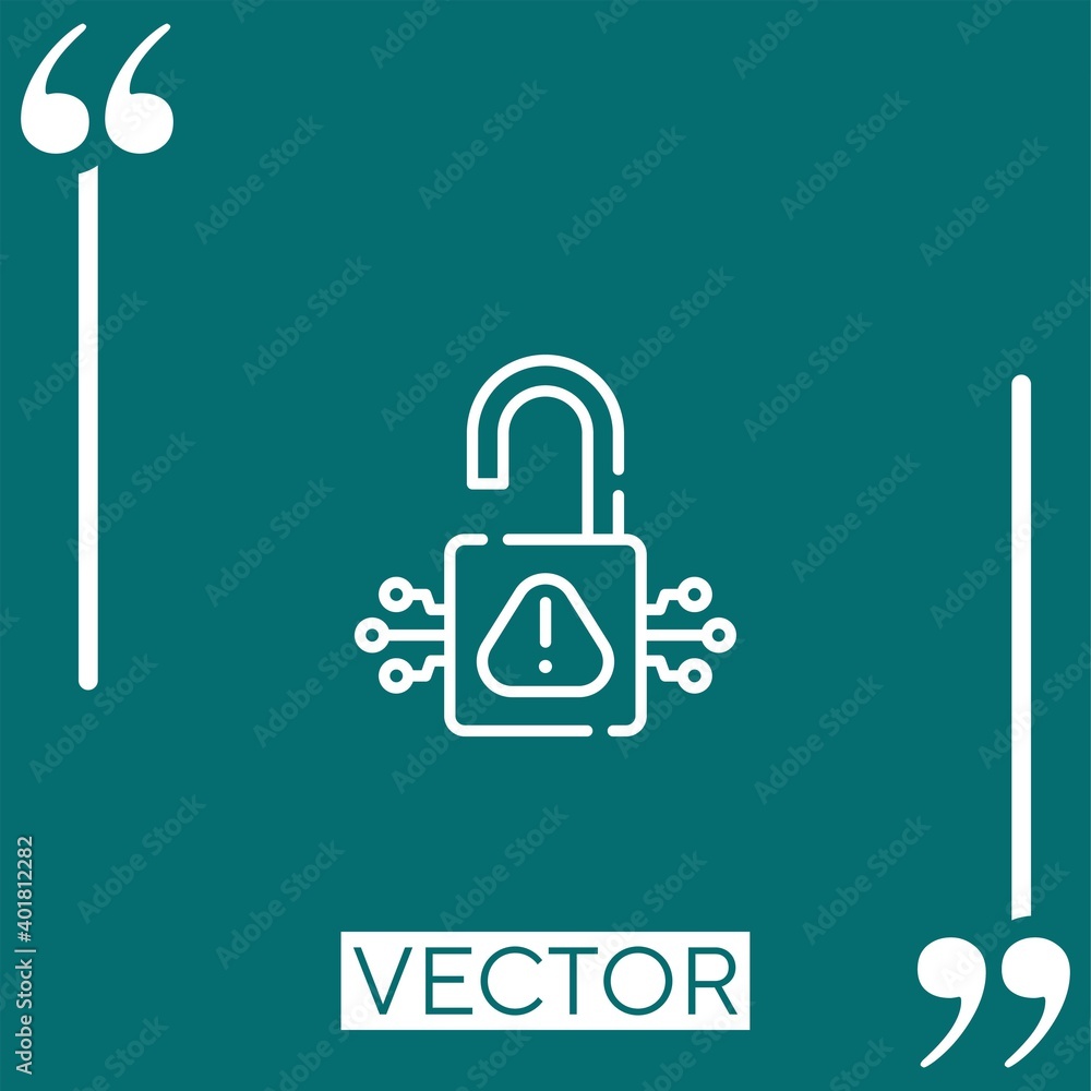 Poster encryption vector icon linear icon. editable stroked line