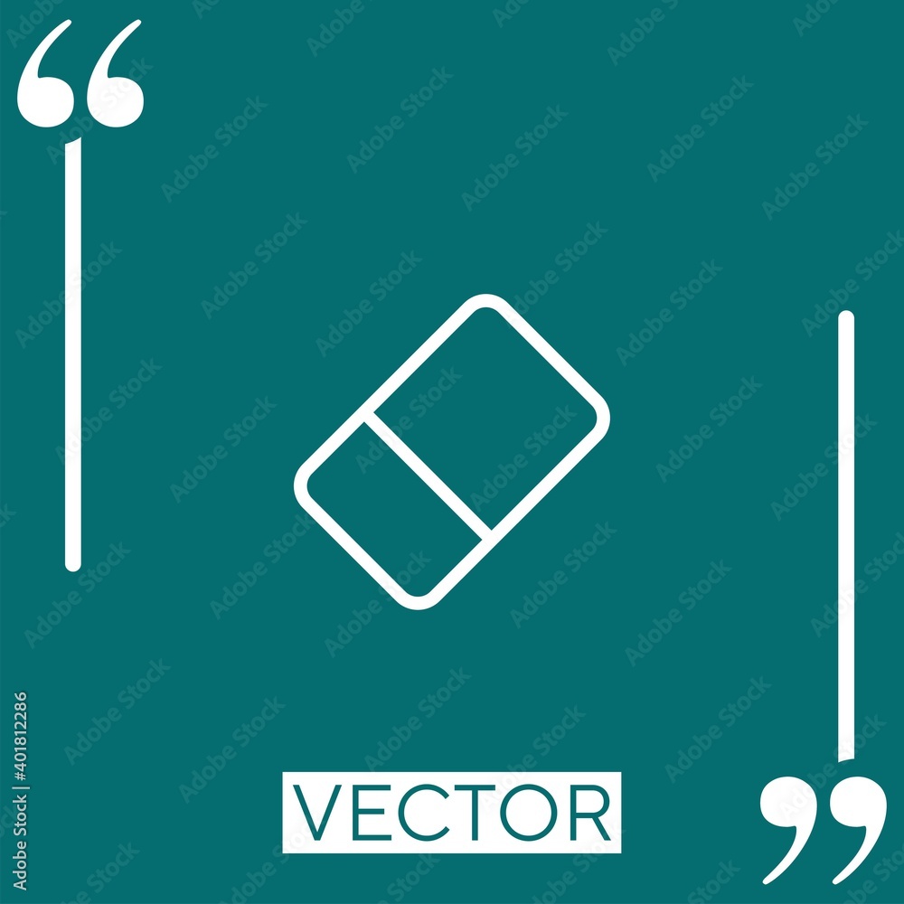 Poster eraser vector icon linear icon. editable stroke line
