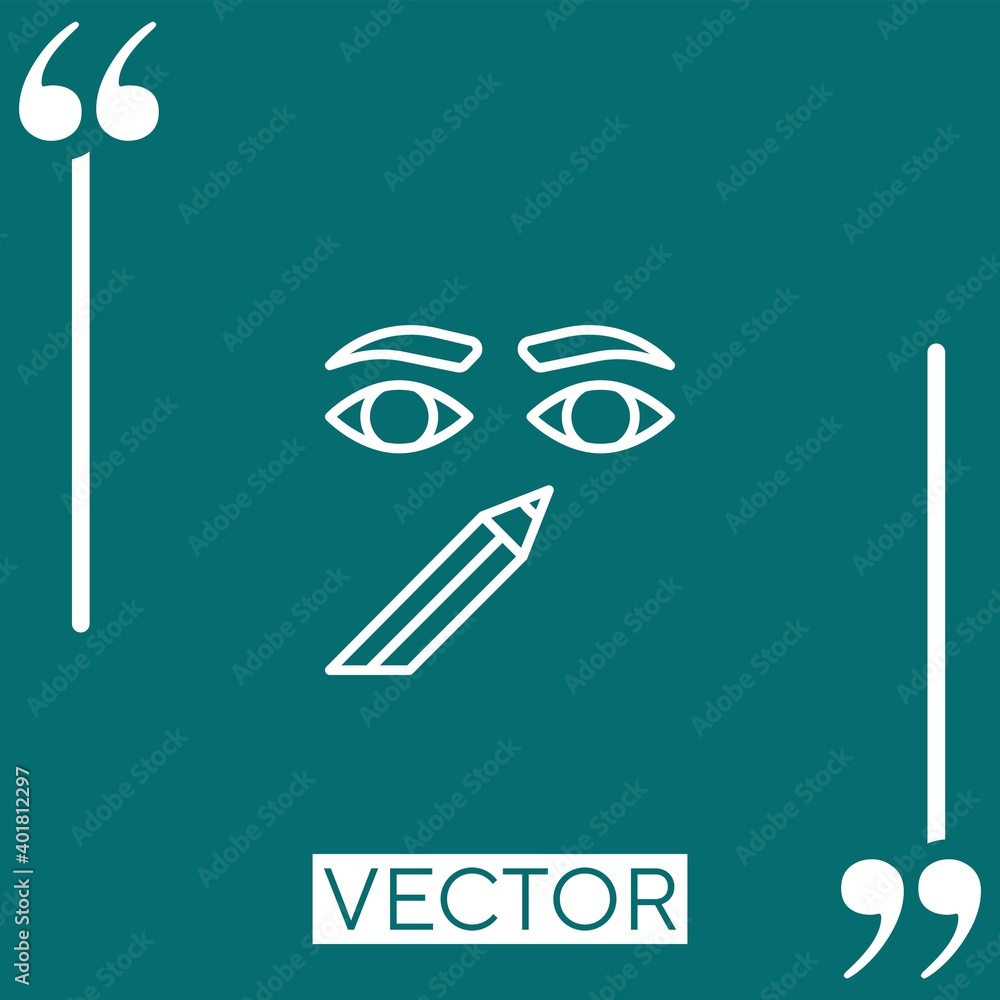 Poster eyeliner vector icon linear icon. editable stroked line