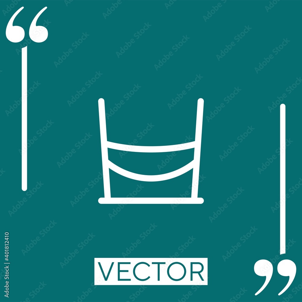 Poster hammock vector icon linear icon. editable stroked line