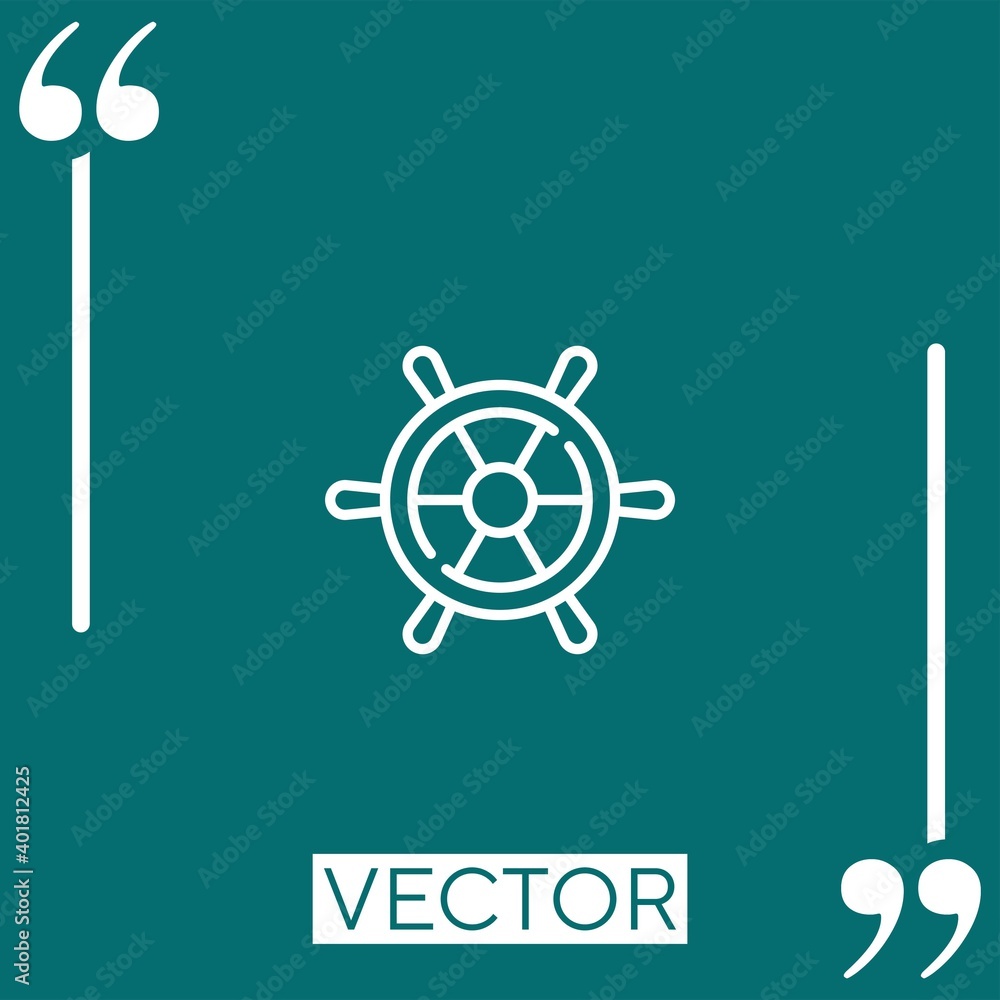 Poster helm vector icon linear icon. editable stroked line