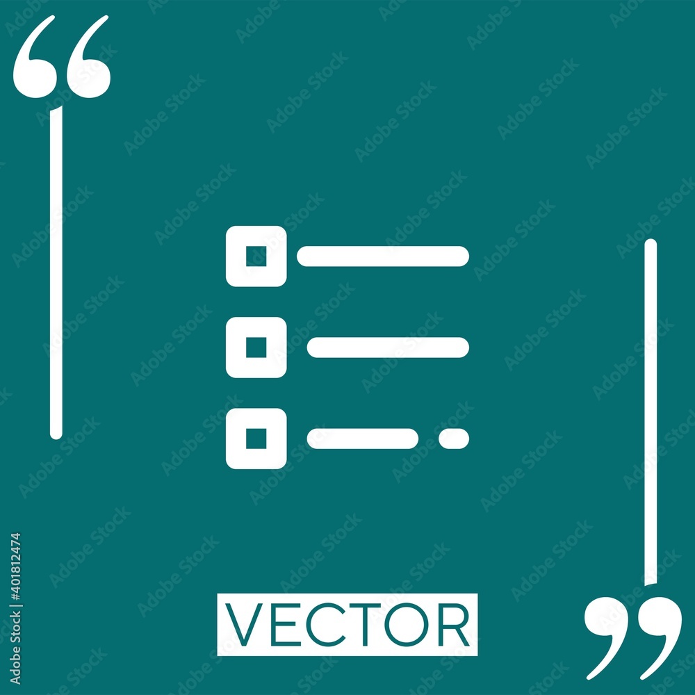 Poster list vector icon linear icon. editable stroke line