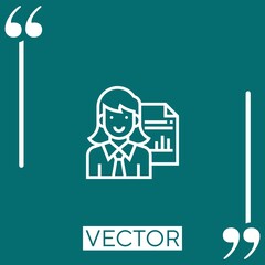 manager vector icon Linear icon. Editable stroke line