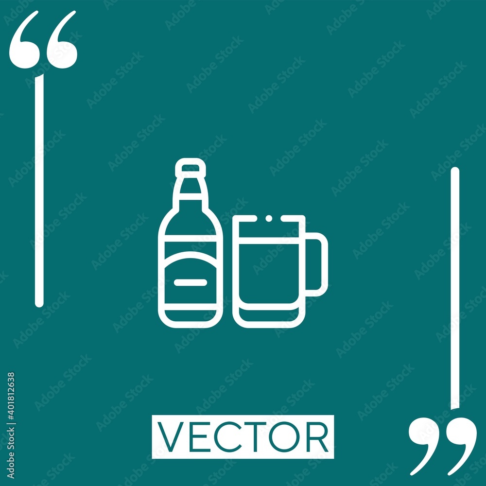 Poster refajo vector icon linear icon. editable stroked line