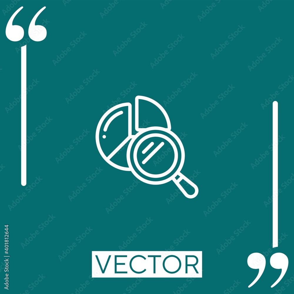 Poster research vector icon linear icon. editable stroke line