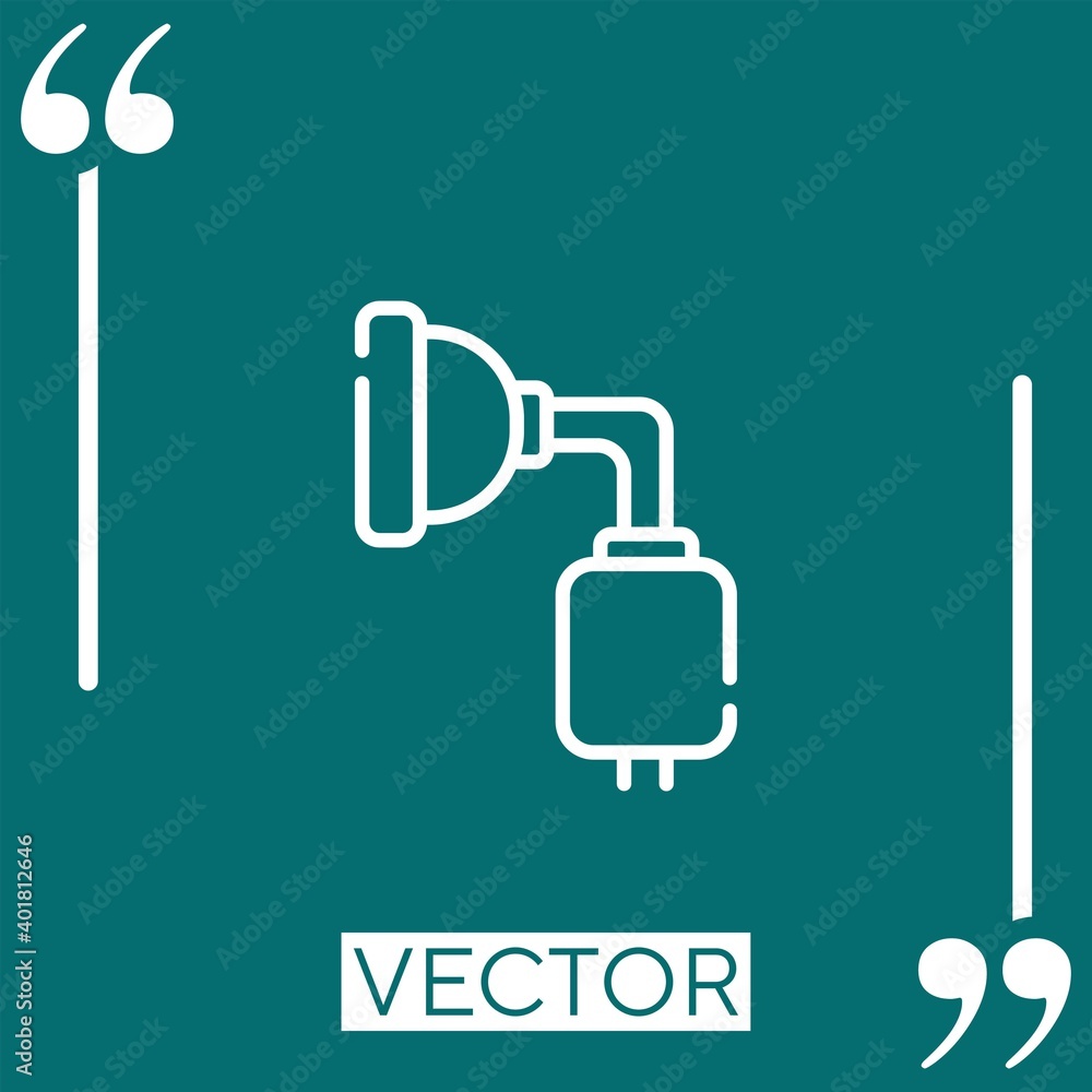 Poster respirator vector icon linear icon. editable stroked line