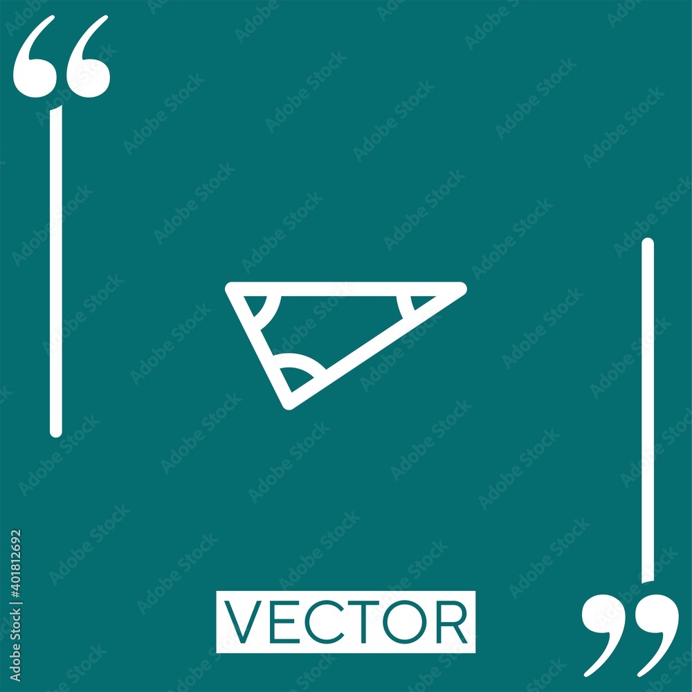 Poster set square vector icon linear icon. editable stroked line