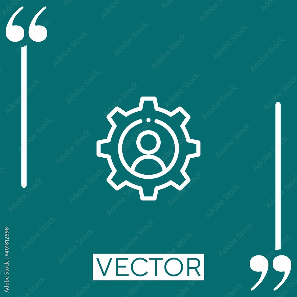 Poster settings vector icon linear icon. editable stroke line