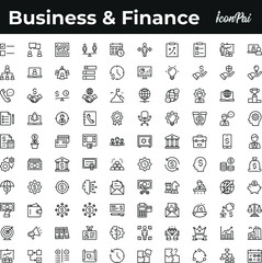 Obraz na płótnie Canvas Business & finance icon set