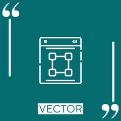 tools vector icon Linear icon. Editable stroke line