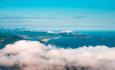 clouds over the mountains