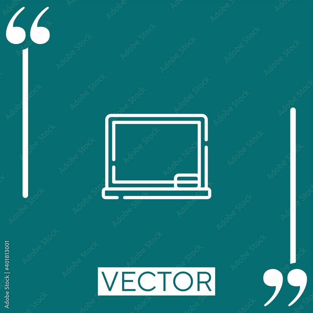 Poster blackboard vector icon linear icon. editable stroked line