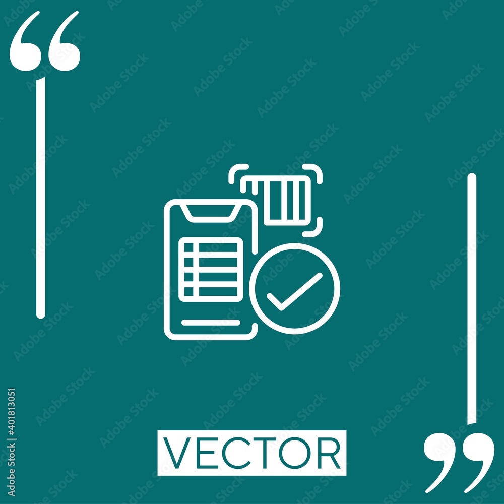 Poster calories calculator vector icon linear icon. editable stroke line