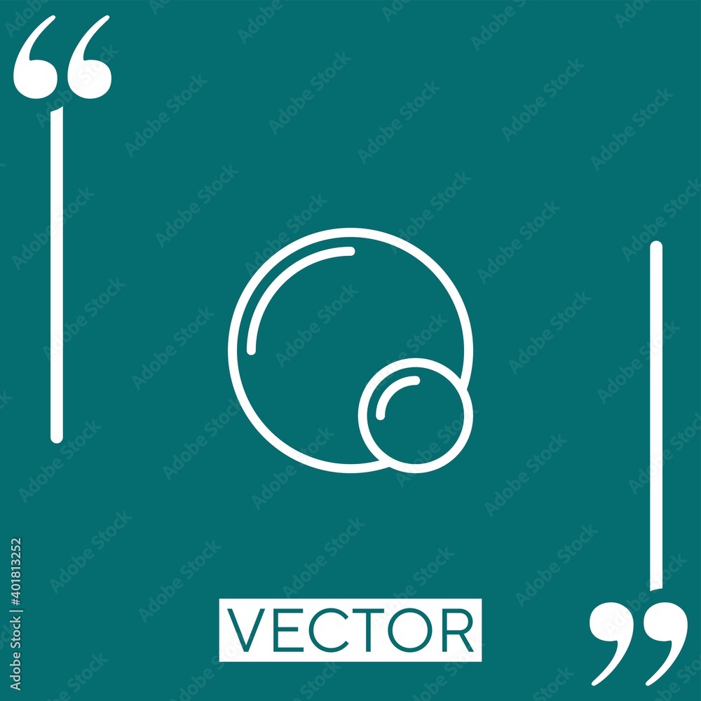 Aufkleber exercise ball vector icon linear icon. editable stroke line