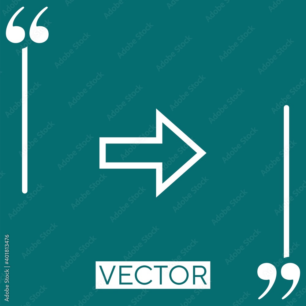 Poster next vector icon linear icon. editable stroke line