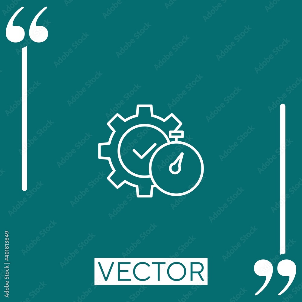 Poster settings vector icon linear icon. editable stroke line
