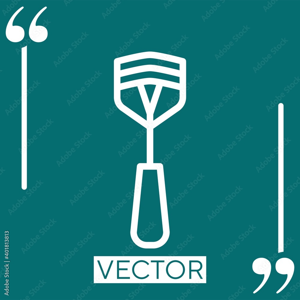 Poster curler vector icon linear icon. editable stroke line