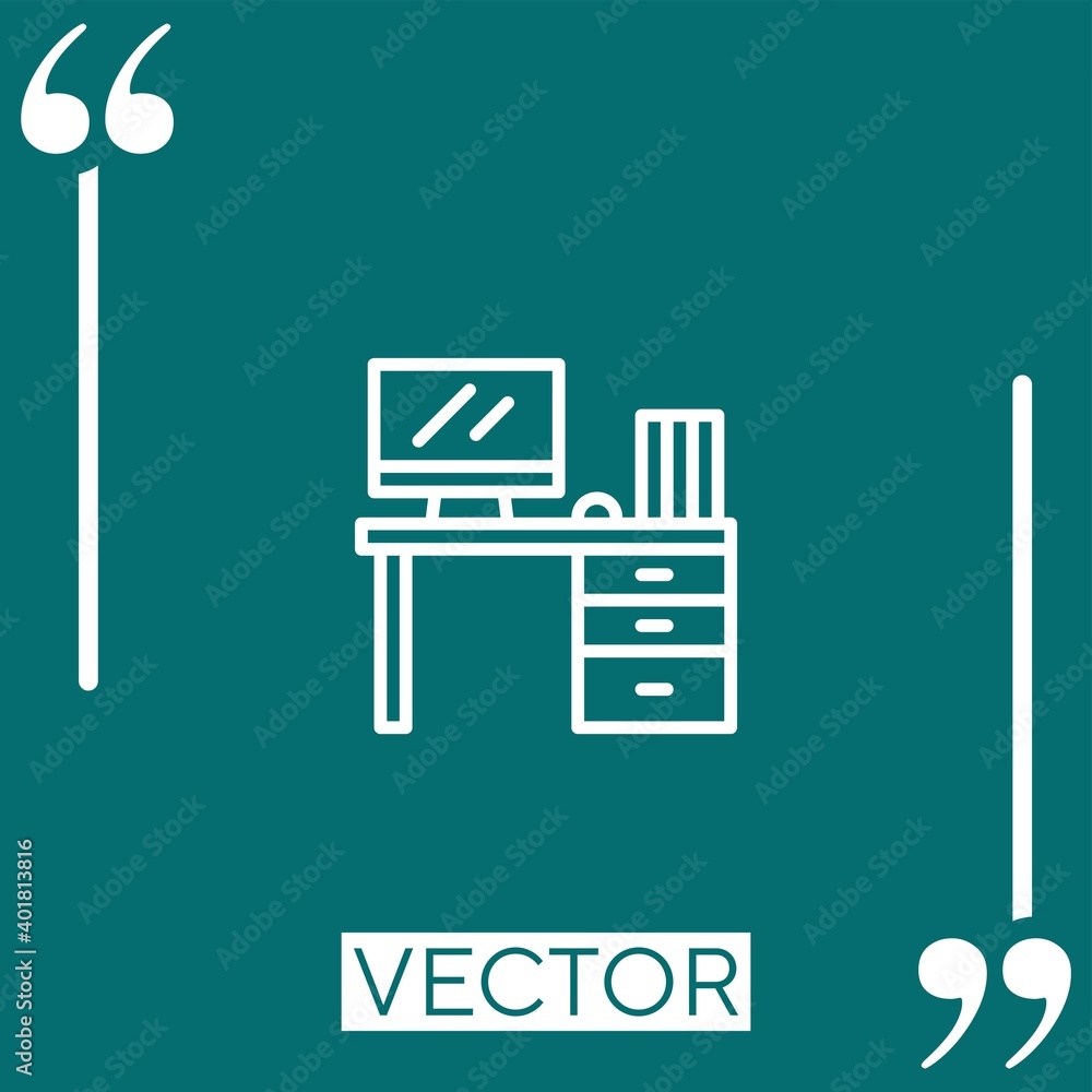 Poster deck vector icon linear icon. editable stroke line
