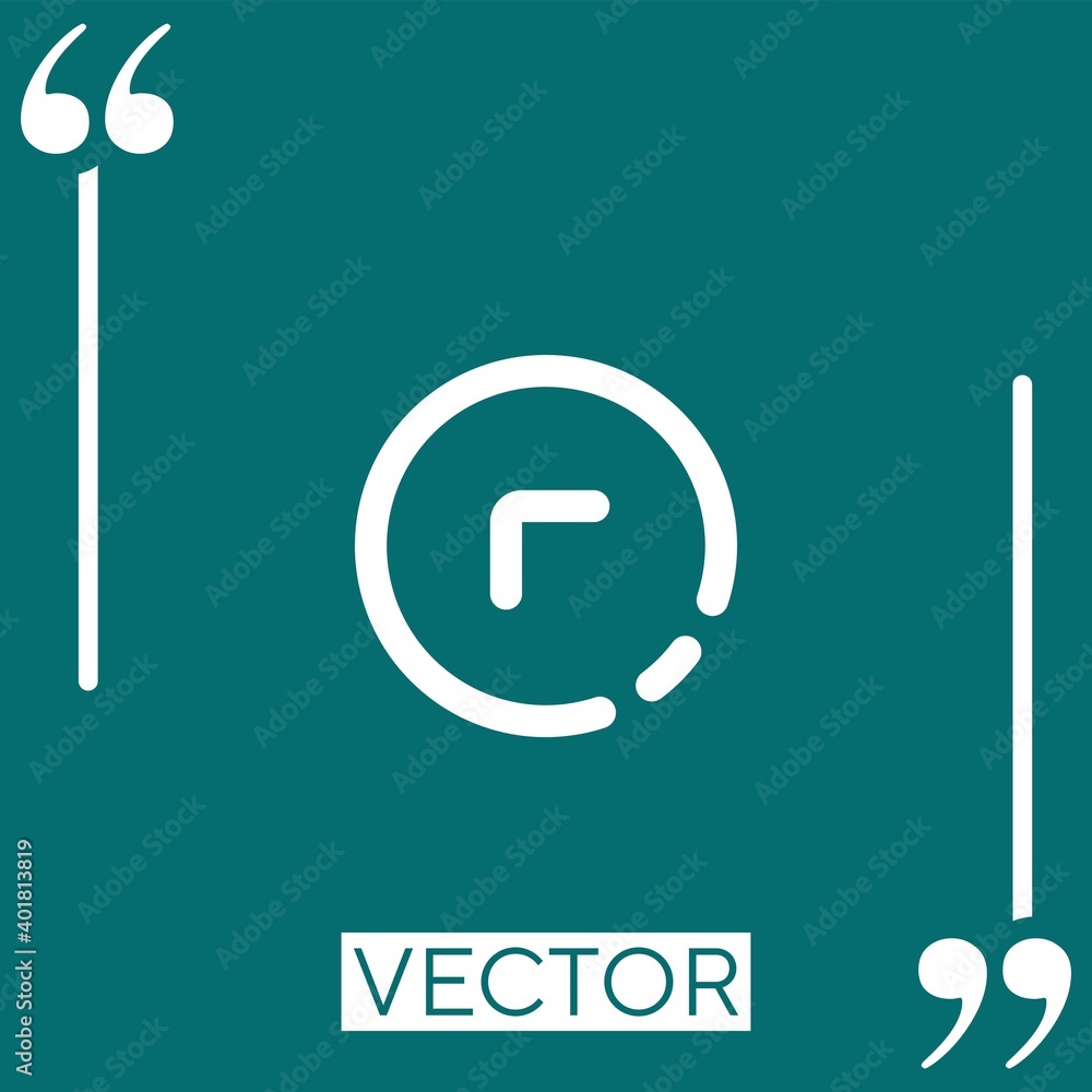Poster diagonal arrow vector icon linear icon. editable stroke line