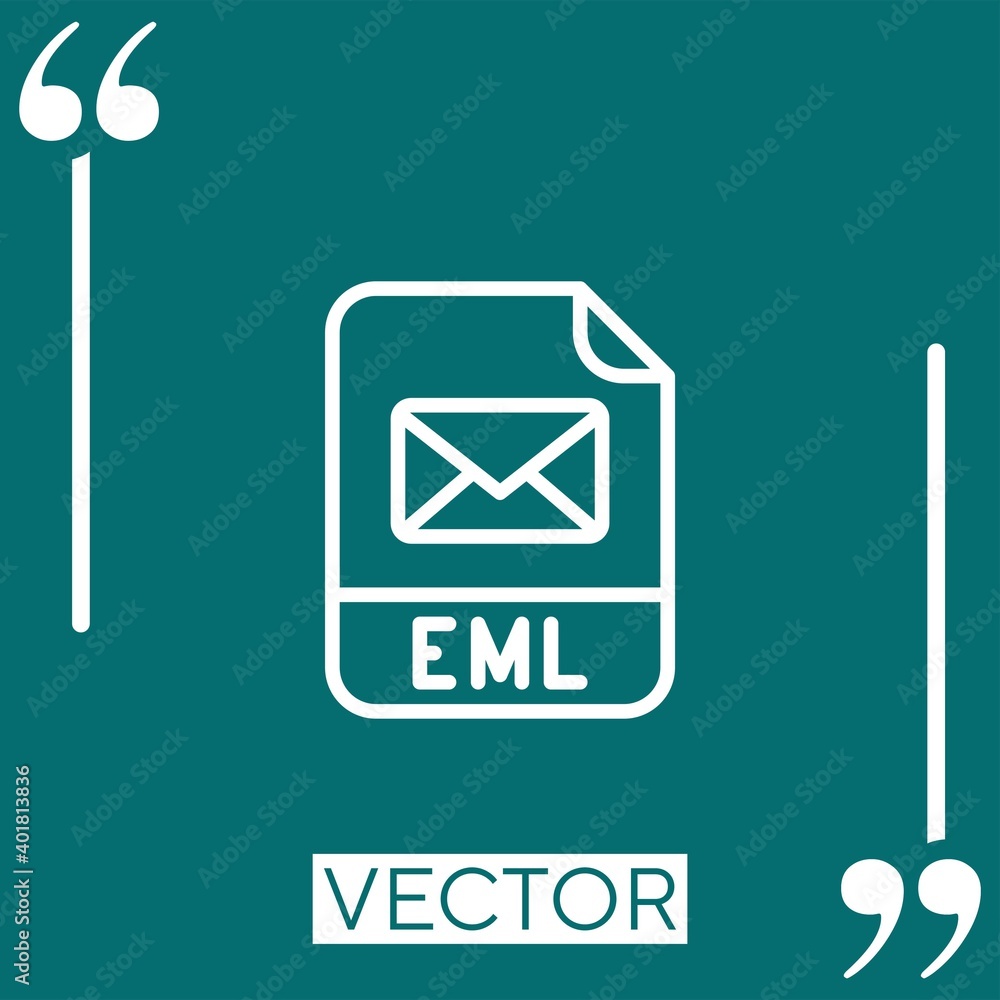 Poster eml vector icon linear icon. editable stroke line