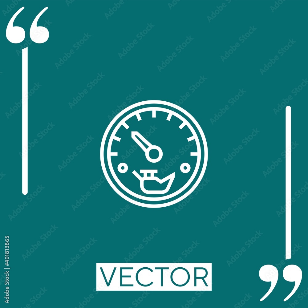 Poster gauge vector icon linear icon. editable stroke line