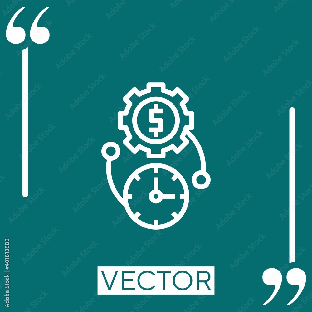Poster idea vector icon linear icon. editable stroke line