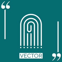 fingerprint vector icon Linear icon. Editable stroke line